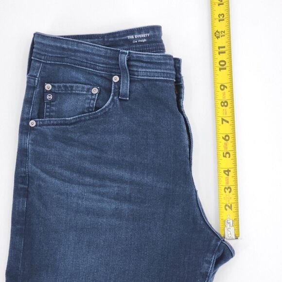 Adriano Goldschmied Everett Slim Straight Leg Denim Jeans Men's 34x34 Dark Blue - Picture 5 of 7